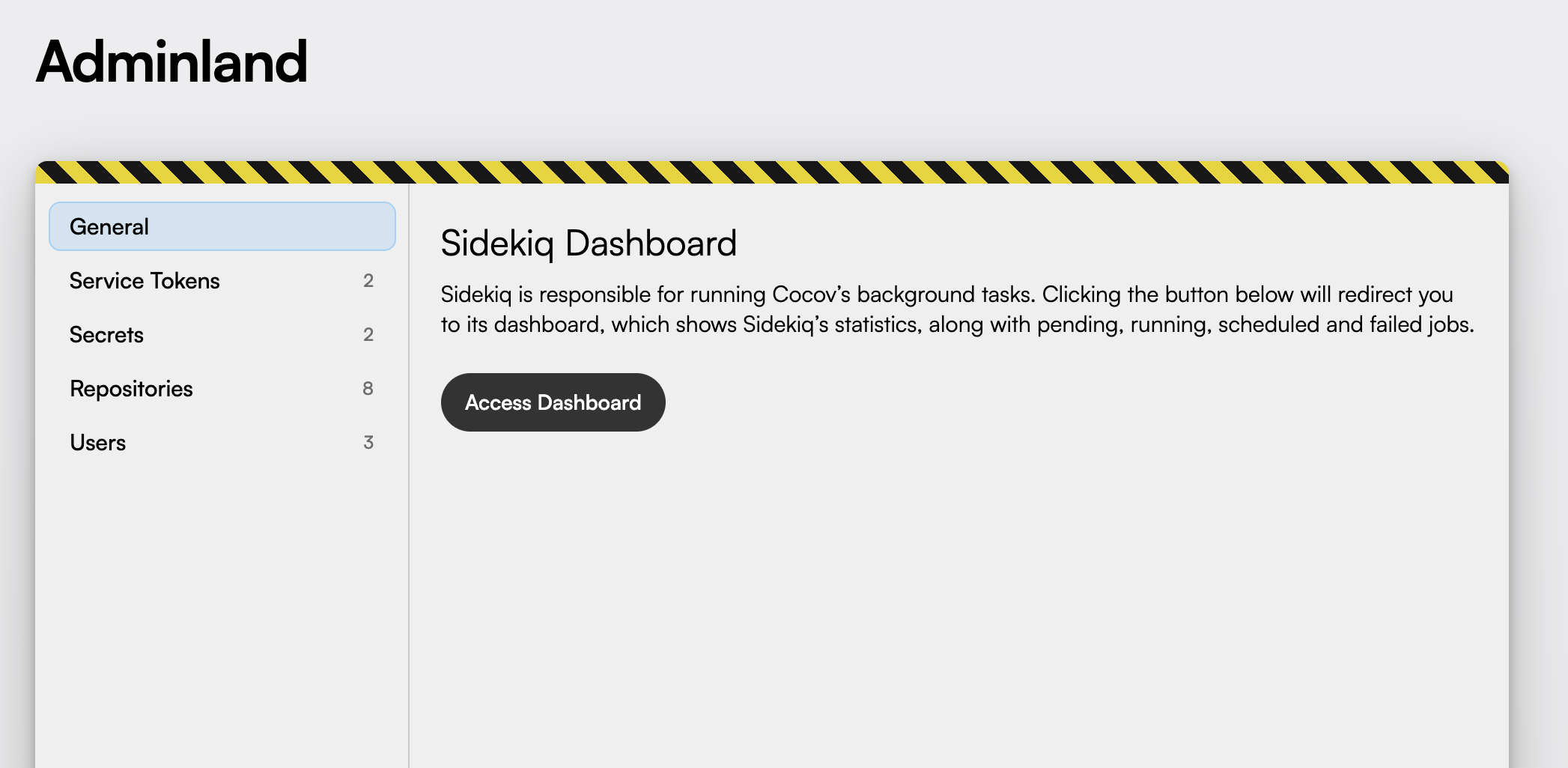 Adminland Sidekiq Dashboard Access