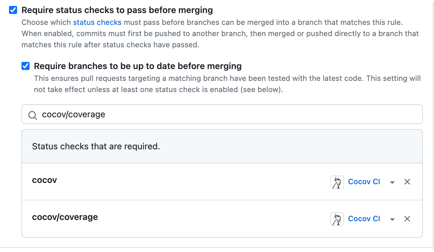 GitHub's Branch Protection settings